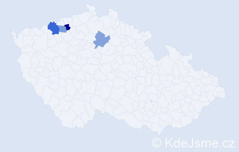 Příjmení: 'Szanyo', počet výskytů 5 v celé ČR