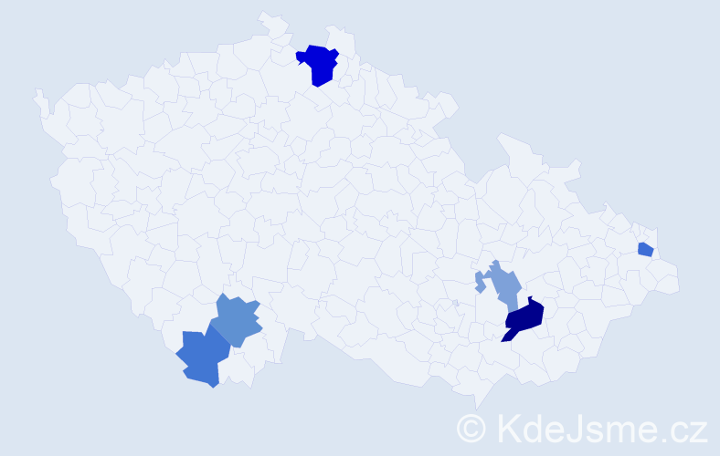 Příjmení: 'Rotschedlová', počet výskytů 13 v celé ČR