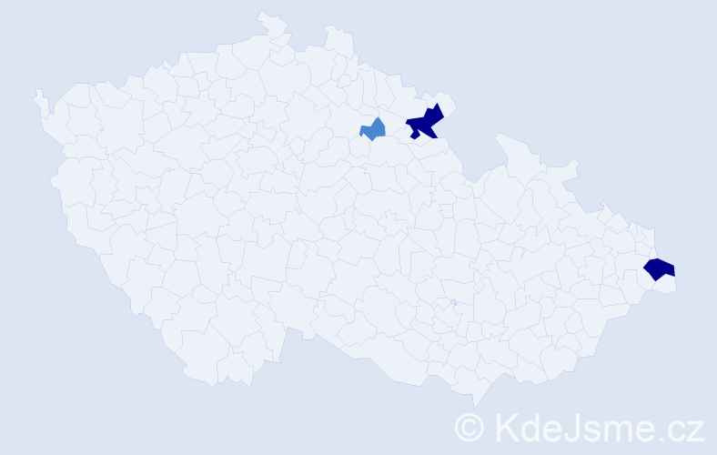Příjmení: 'Aresinová', počet výskytů 7 v celé ČR