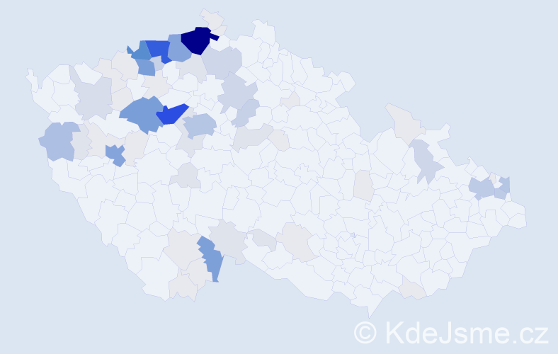 Příjmení: 'Nistorová', počet výskytů 326 v celé ČR