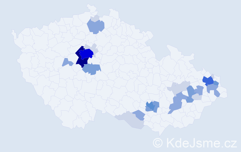 Příjmení: 'Ráblová', počet výskytů 83 v celé ČR