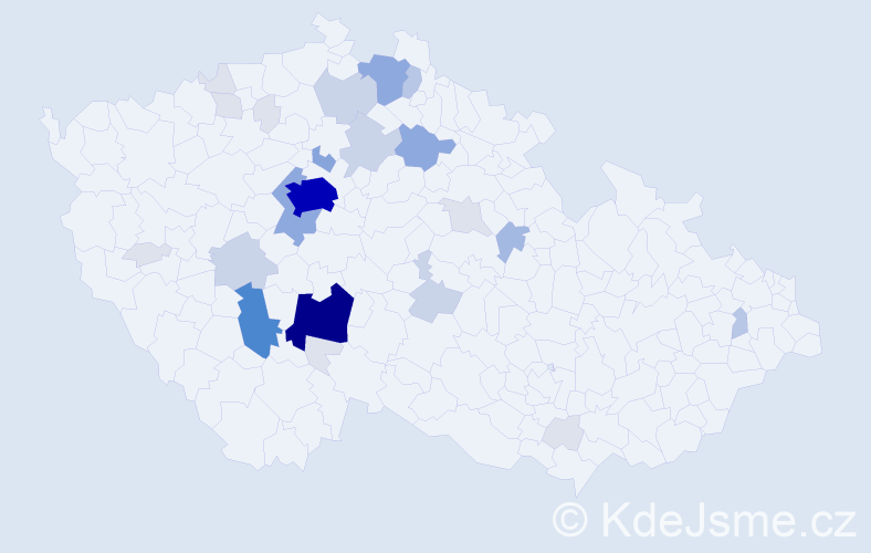 Příjmení: 'Rejlek', počet výskytů 109 v celé ČR