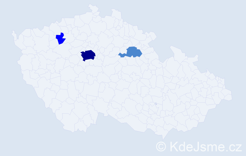 Příjmení: 'Vodeničarovová', počet výskytů 6 v celé ČR