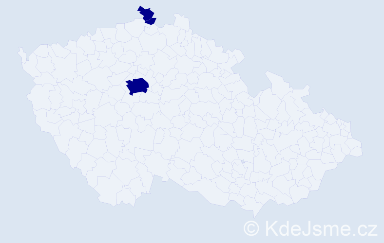 Příjmení: 'Woidigová', počet výskytů 3 v celé ČR