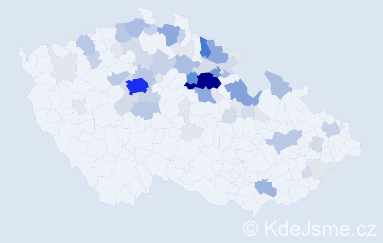 Příjmení: 'Khol', počet výskytů 263 v celé ČR