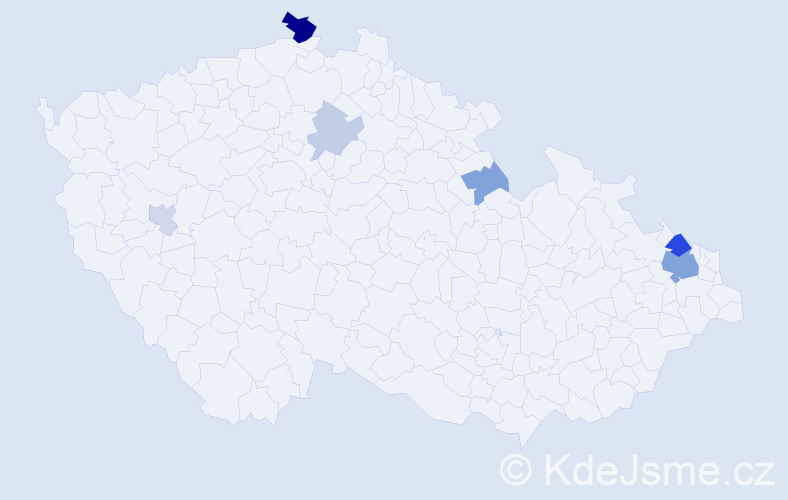 Příjmení: 'Chwalek', počet výskytů 16 v celé ČR