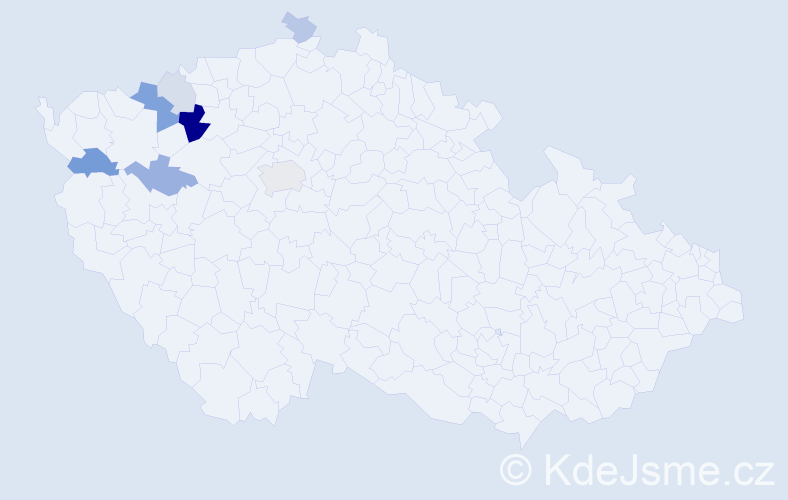 Příjmení: 'Enders', počet výskytů 18 v celé ČR