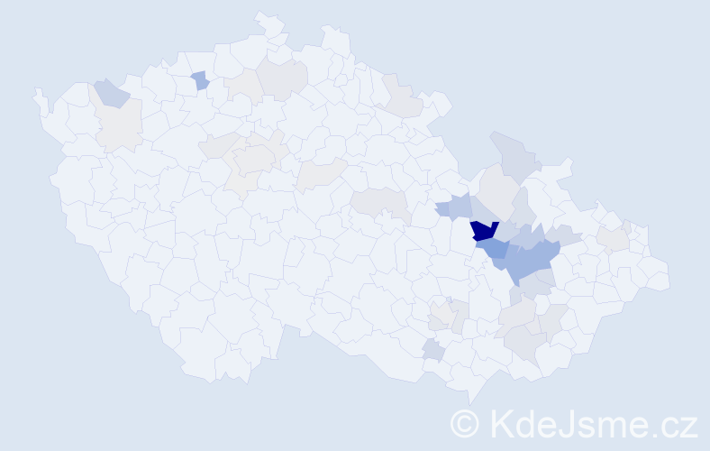 Příjmení: 'Fritscherová', počet výskytů 130 v celé ČR
