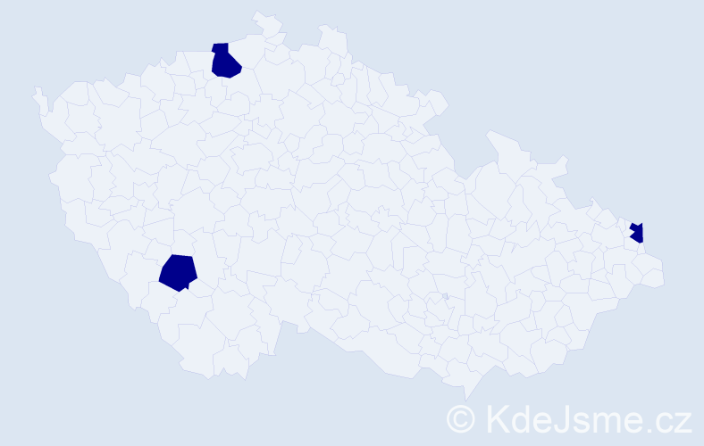 Příjmení: 'Lesnik', počet výskytů 3 v celé ČR