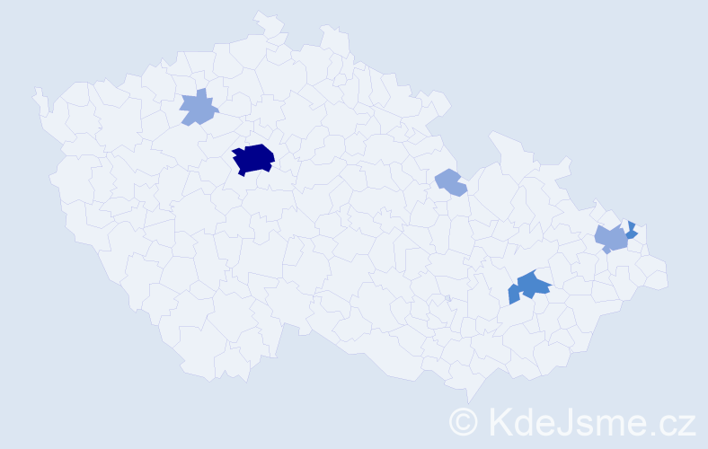 Příjmení: 'Bartalská', počet výskytů 12 v celé ČR