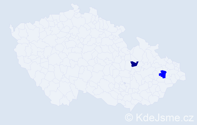 Příjmení: 'Serej', počet výskytů 3 v celé ČR