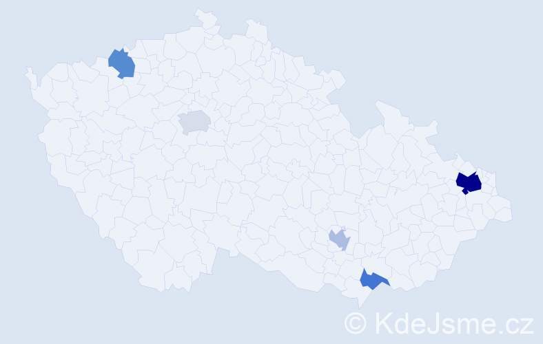 Příjmení: 'Obuch', počet výskytů 10 v celé ČR