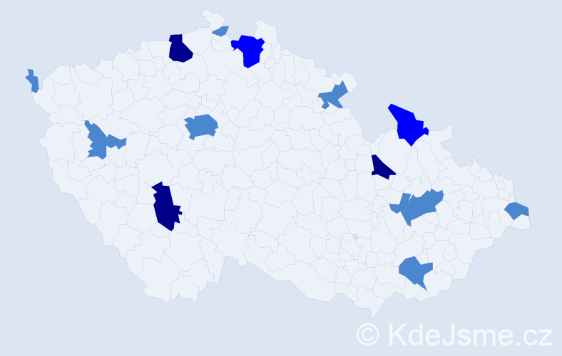 Příjmení: 'Basarabová', počet výskytů 21 v celé ČR