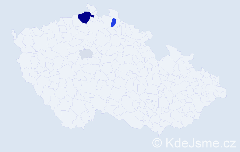 Příjmení: 'Beutlerová', počet výskytů 4 v celé ČR