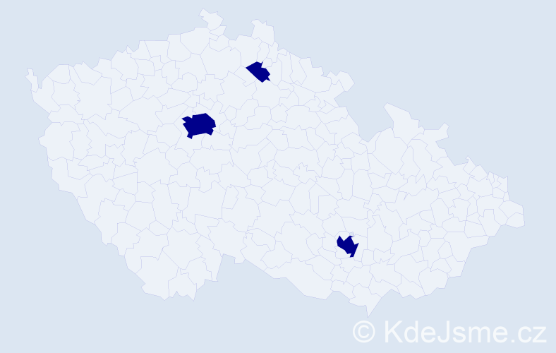 Příjmení: 'Rovderová', počet výskytů 3 v celé ČR