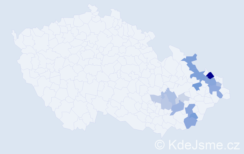 Příjmení: 'Malyšková', počet výskytů 40 v celé ČR