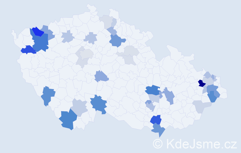 Příjmení: 'Chalupková', počet výskytů 90 v celé ČR