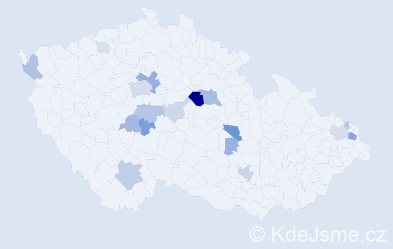 Příjmení: 'Jarochová', počet výskytů 54 v celé ČR