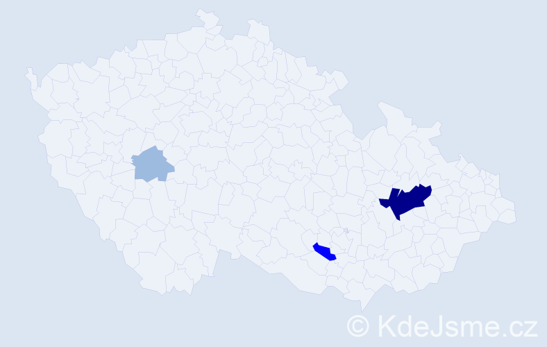 Příjmení: 'Varguličová', počet výskytů 8 v celé ČR