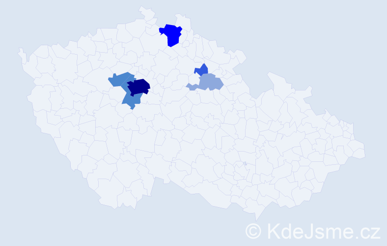 Příjmení: 'Maxmilián', počet výskytů 17 v celé ČR