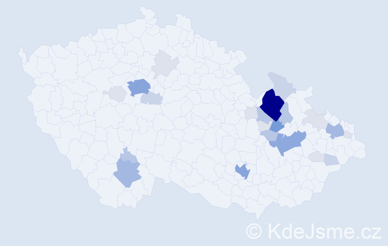 Příjmení: 'Boxanová', počet výskytů 84 v celé ČR