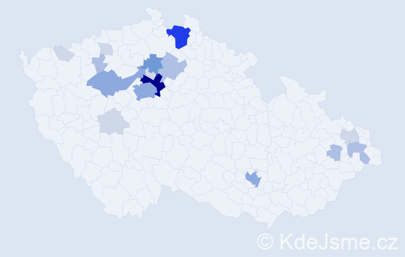 Příjmení: 'Rotková', počet výskytů 58 v celé ČR