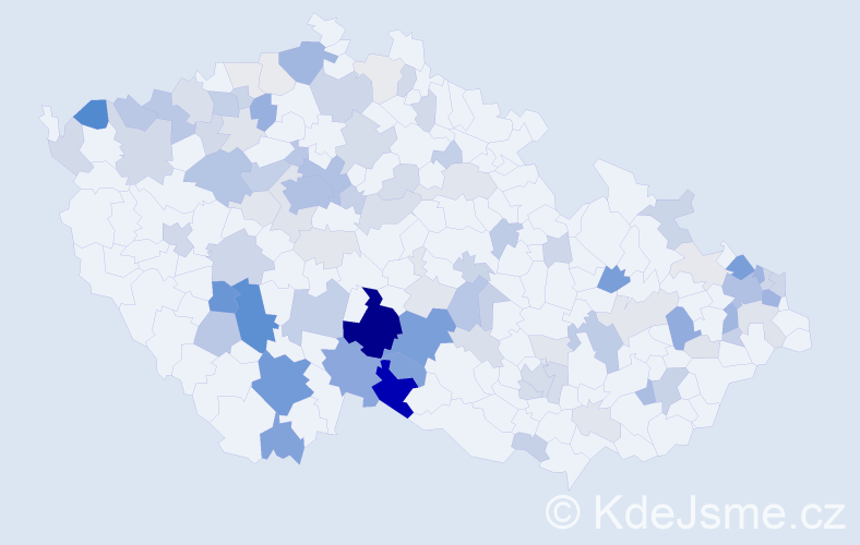 Příjmení: 'Lisová', počet výskytů 336 v celé ČR