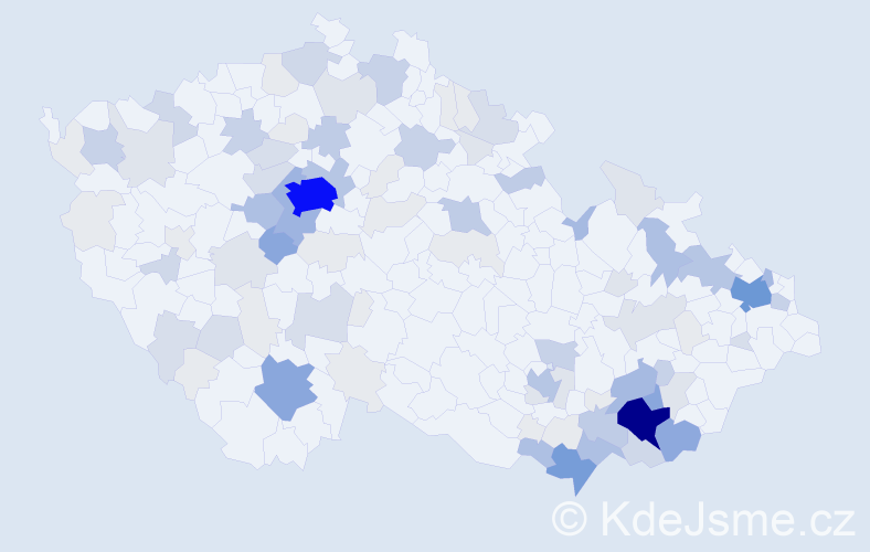 Příjmení: 'Snopek', počet výskytů 419 v celé ČR