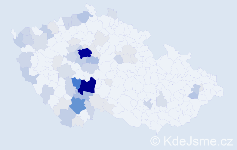 Příjmení: 'Kodadová', počet výskytů 237 v celé ČR