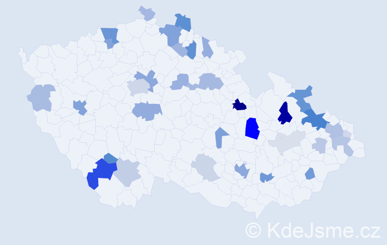 Příjmení: 'Beyer', počet výskytů 97 v celé ČR