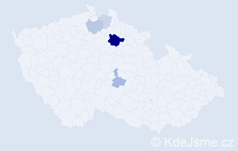 Příjmení: 'Špiglová', počet výskytů 9 v celé ČR
