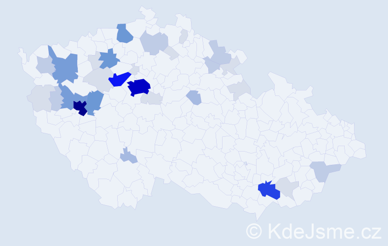 Příjmení: 'Heringová', počet výskytů 127 v celé ČR