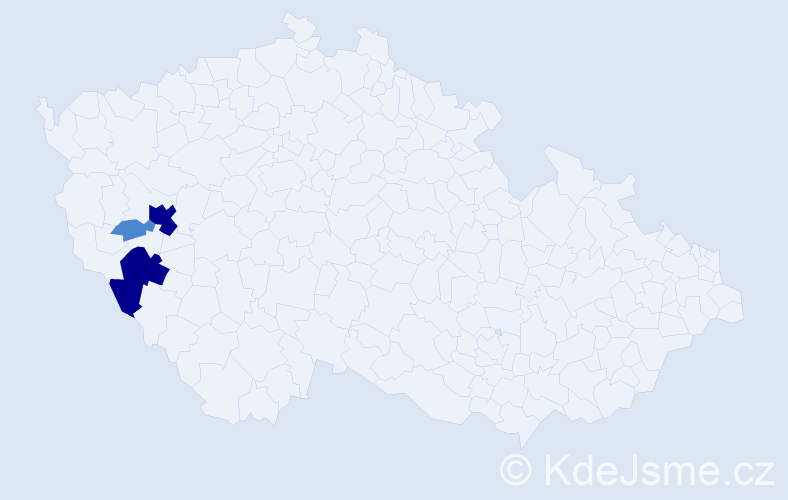 Příjmení: 'Vallišová', počet výskytů 7 v celé ČR