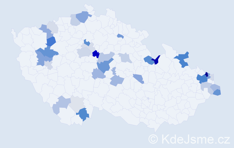 Příjmení: 'Dobřanský', počet výskytů 105 v celé ČR