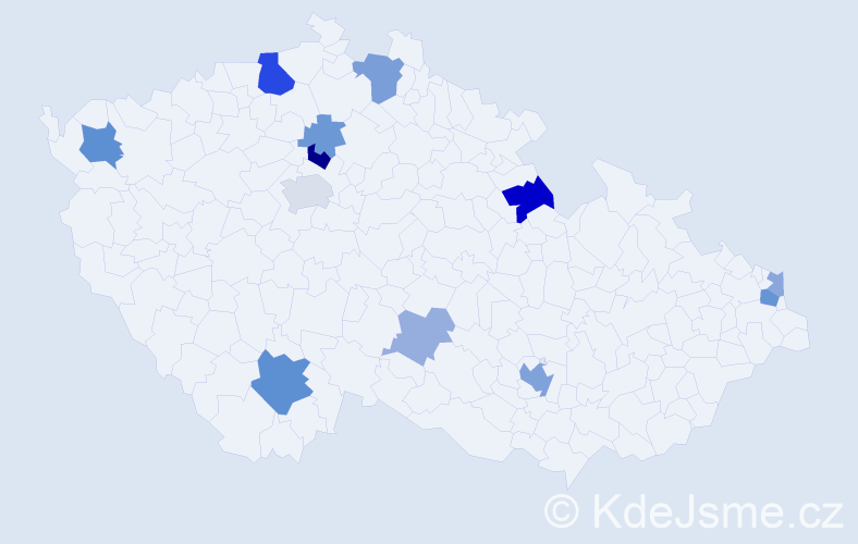 Příjmení: 'Krautschneider', počet výskytů 26 v celé ČR