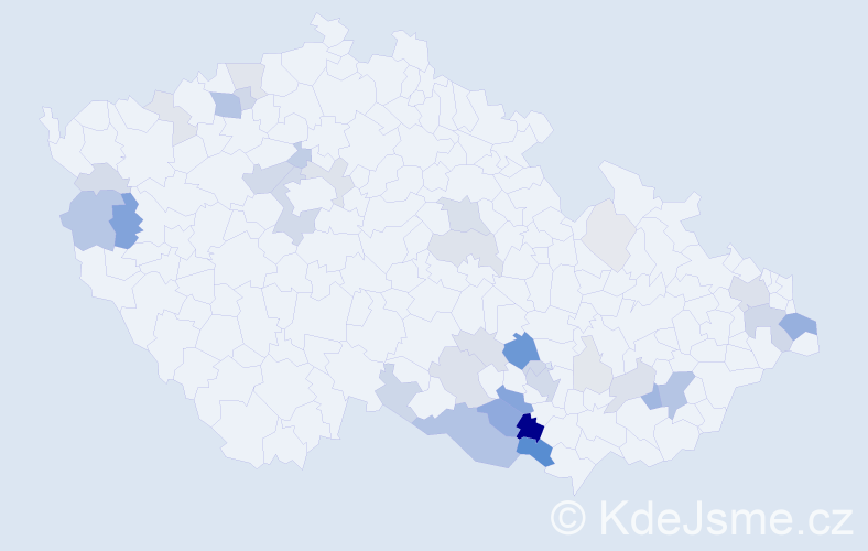 Příjmení: 'Vrška', počet výskytů 117 v celé ČR