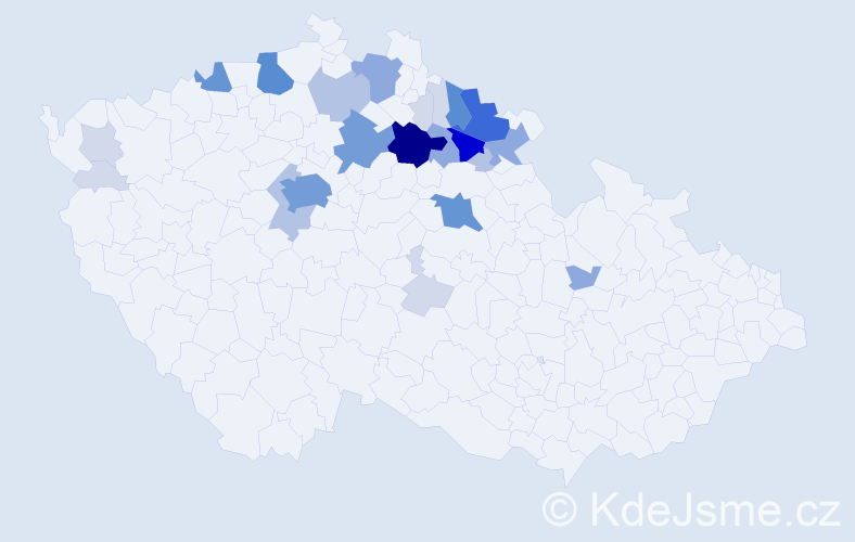 Příjmení: 'Marksová', počet výskytů 101 v celé ČR