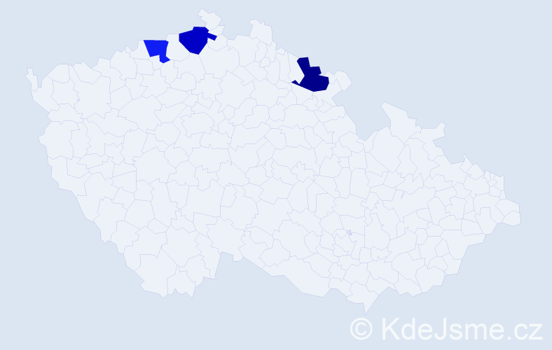 Příjmení: 'Klimčenková', počet výskytů 3 v celé ČR