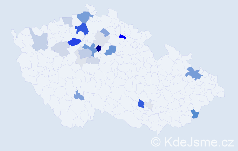 Příjmení: 'Cuc', počet výskytů 87 v celé ČR