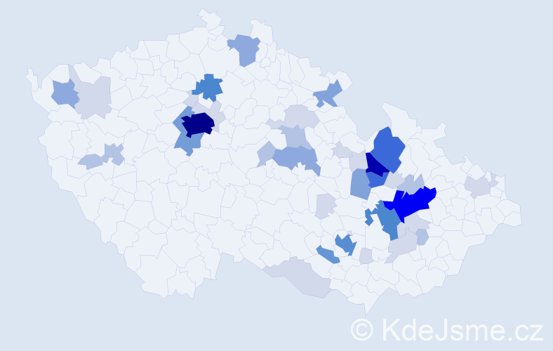 Příjmení: 'Weinlich', počet výskytů 139 v celé ČR