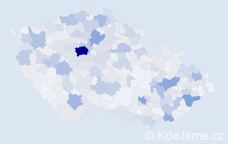 Příjmení: 'Zajíček', počet výskytů 2564 v celé ČR