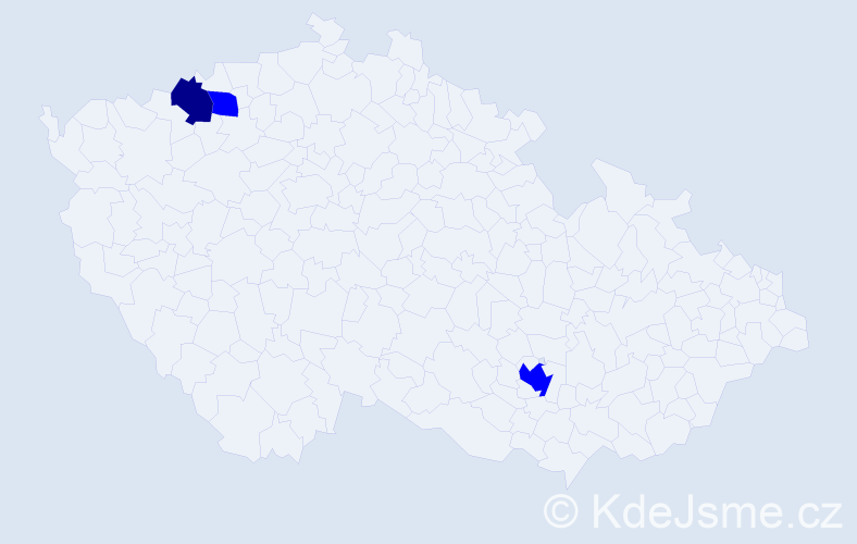 Příjmení: 'Fejsak', počet výskytů 4 v celé ČR