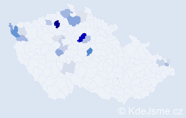 Příjmení: 'Bubancová', počet výskytů 51 v celé ČR