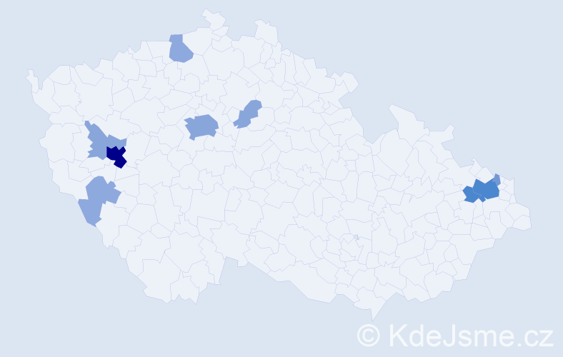 Příjmení: 'Parvoničová', počet výskytů 28 v celé ČR