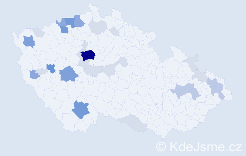 Příjmení: 'Holecová', počet výskytů 86 v celé ČR