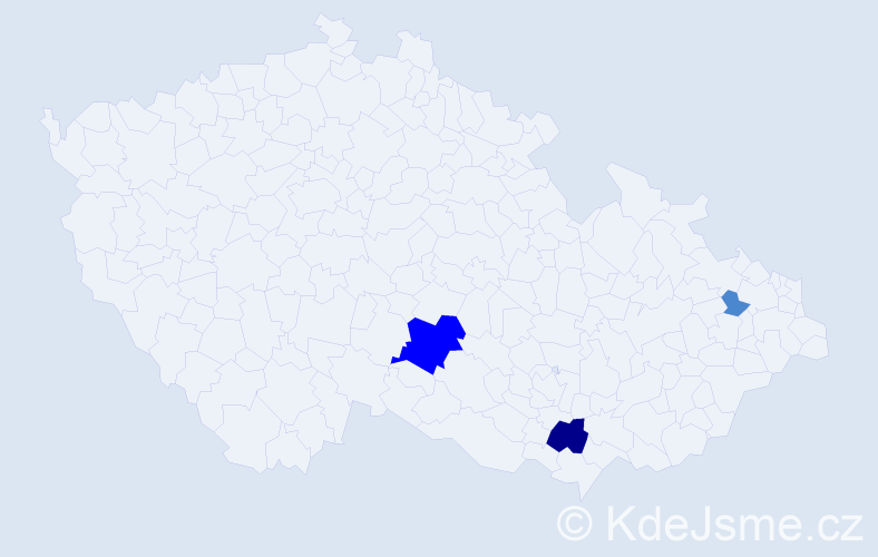 Příjmení: 'Drienková', počet výskytů 9 v celé ČR