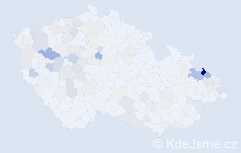Příjmení: 'Hahnová', počet výskytů 353 v celé ČR