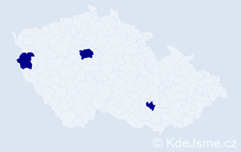 Příjmení: 'Hofen', počet výskytů 3 v celé ČR
