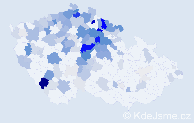 Příjmení: 'Koutová', počet výskytů 535 v celé ČR