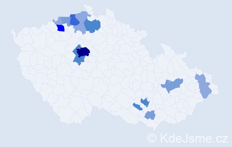 Příjmení: 'Franzlová', počet výskytů 40 v celé ČR
